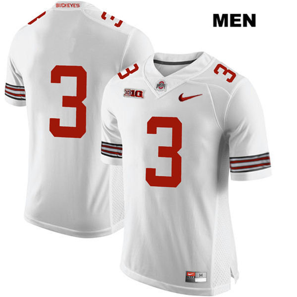 Men's Nike Ohio State Buckeyes Quinn Ewers #3 White NCAA No Name Authentic Stitched College Football Jersey EWN60N8K